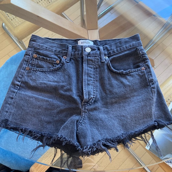 Agolde Parker Denim Short Size 24 - Picture 1 of 4